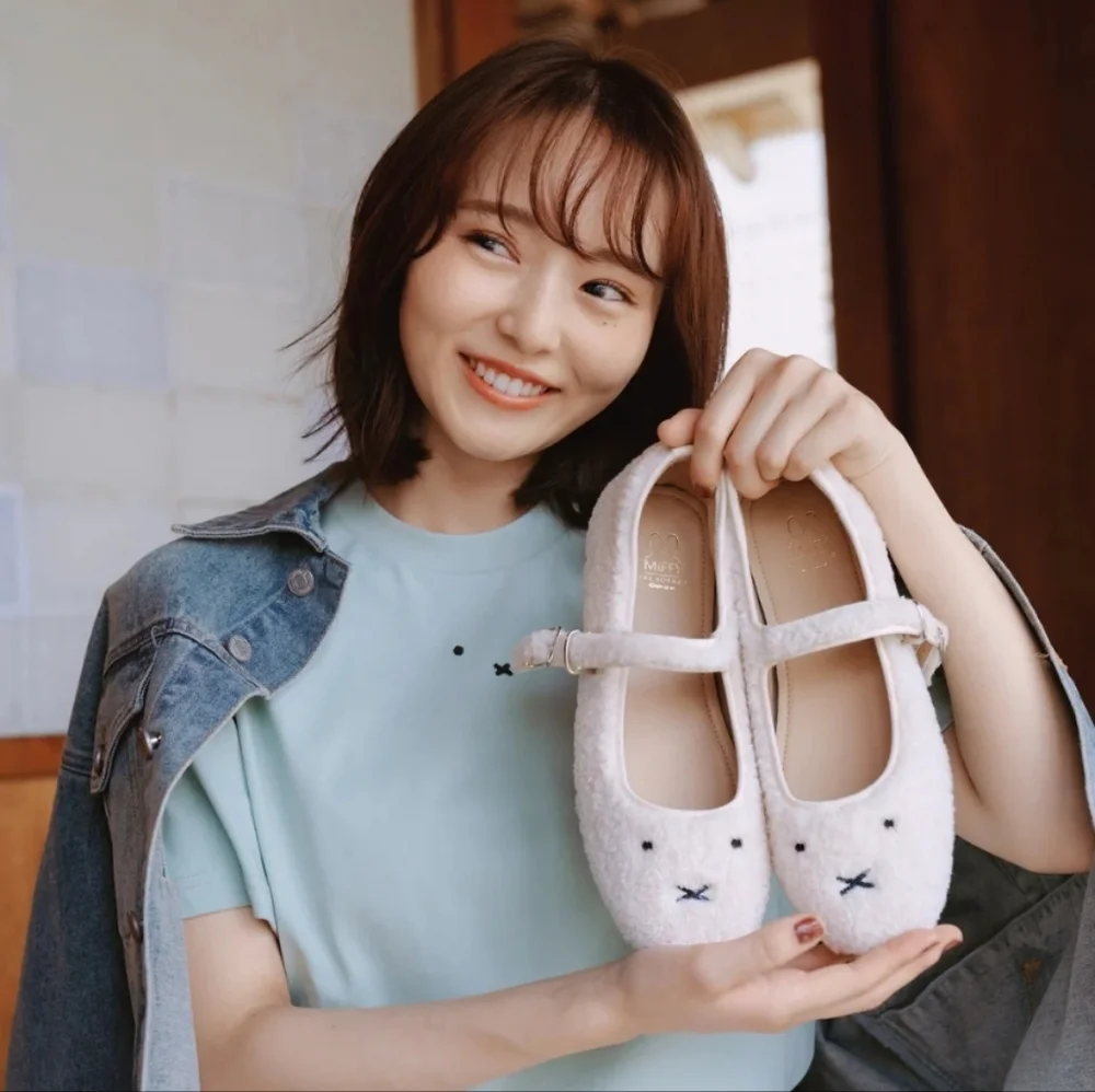 ✨️BNIB✨️ Miffy x The Korner Mary Jane Lambswool Loafers, Size 36 (US 6) 🐰 - Picture 15 of 16